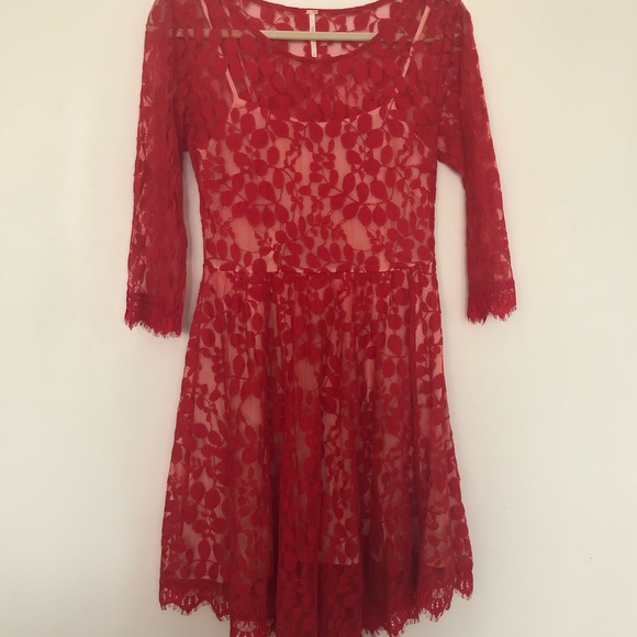 Free People Floral Lace Dress - Picture 2 of 3